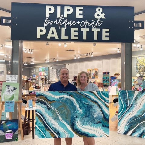 a man holding a sign