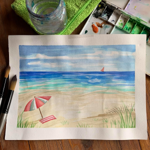 BEACH WATERCOLOR