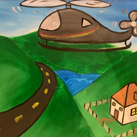 a close up of a green wall