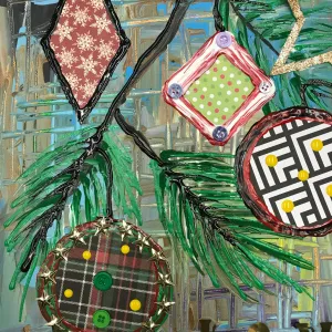 a screenshot of a video game on a table